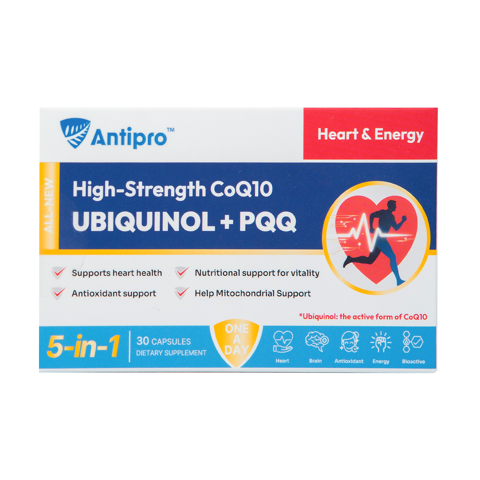 Antipro还原型辅酶Q10+PQQ 30粒